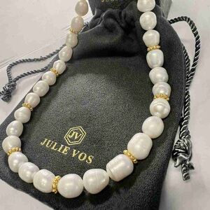 Julie Vos Gold Accented Pearl Necklace